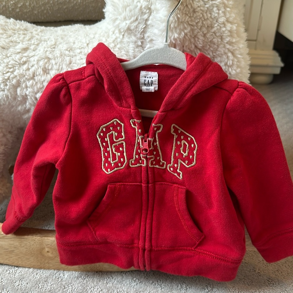 Baby Gap Girls Zip Hoodie Size 6-12mo
